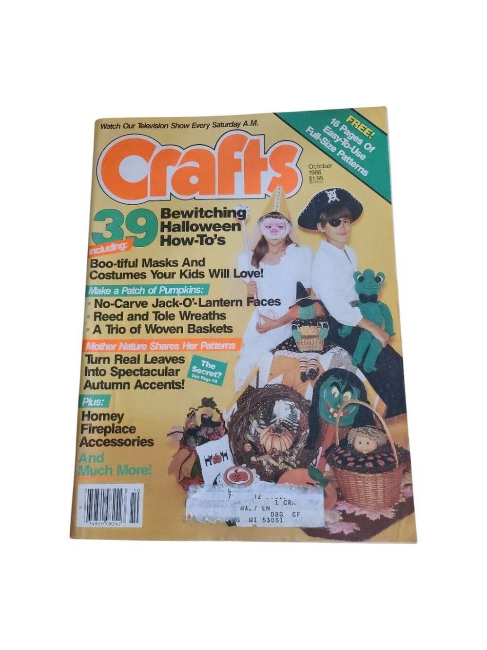 Vintage Crafts Magazine Oct 1986 Halloween Projects